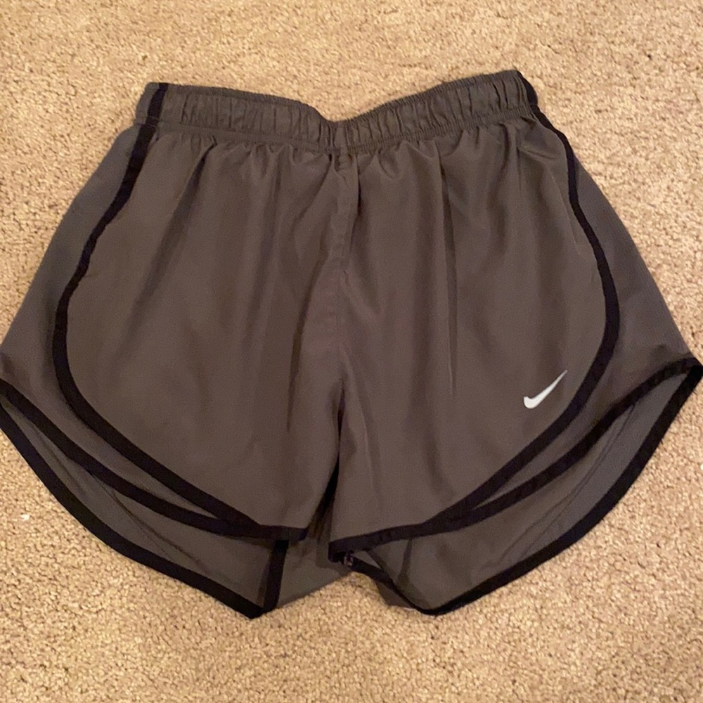 Dark Gray and Black Nike Dri-Fit Running shorts